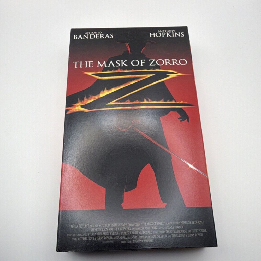 Columbia TriStar The Mask of Zorro VHS (1998) PG-13 NTSC CC Banderas